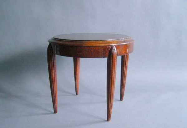 A Small French Art Deco round  Mahogany side table - Image 8