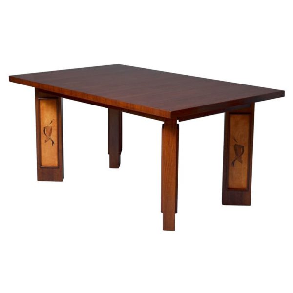 A Fine French Art Deco Walnut Dining Table