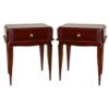 Pair of French Art Deco Mahogany Side Tables