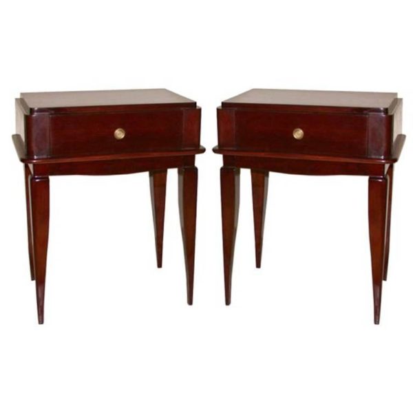 Pair of French Art Deco Mahogany Side Tables - Image 10