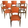 6 French Art Deco Bridge Armchairs