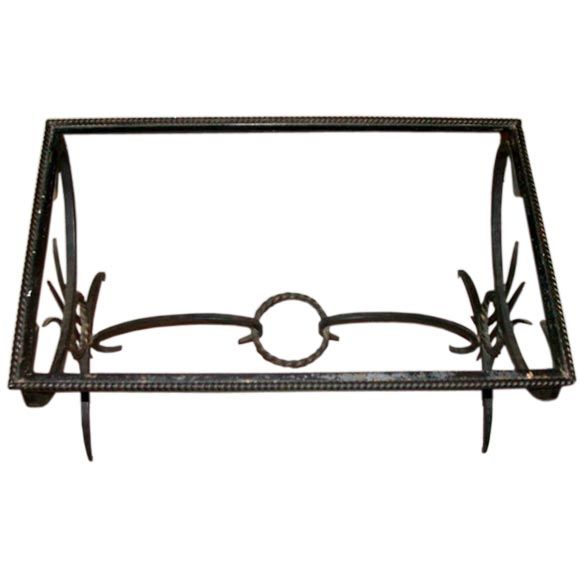 French 1950's Wrought Iron Coffee Table