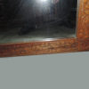 A Large French Art Deco Floral Embossed Pear Wood Frame Mirror