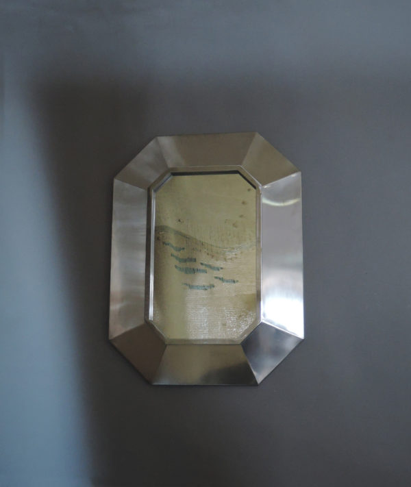 A Fine French 1970's Stainless Steel Framed Mirror - Image 2