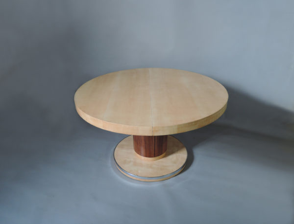 A Fine Round Art Deco Extendable Dining Table by De Coene - Image 6