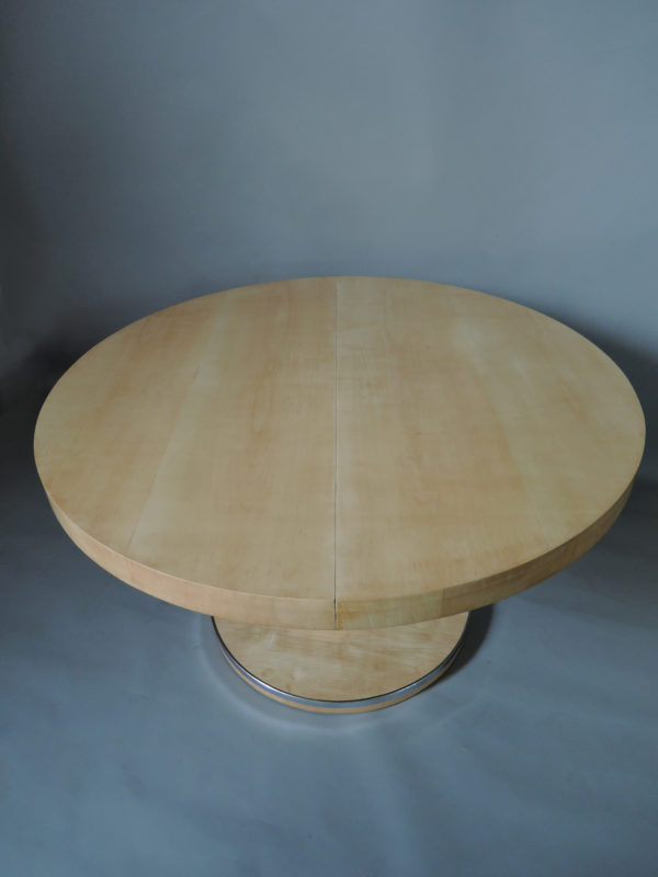 A Fine Round Art Deco Extendable Dining Table by De Coene - Image 7