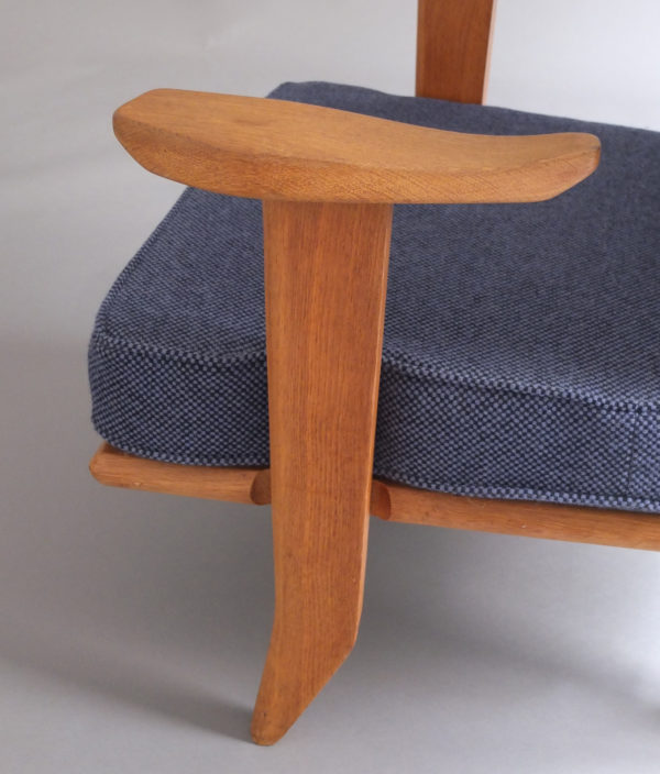 Pair of French 1950s Oak Armchairs by Guillerme & Chambron - Image 10