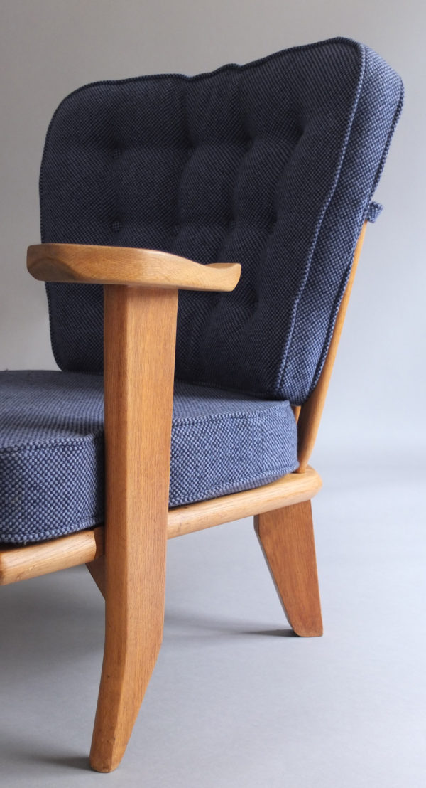 Pair of French 1950s Oak Armchairs by Guillerme & Chambron - Image 11