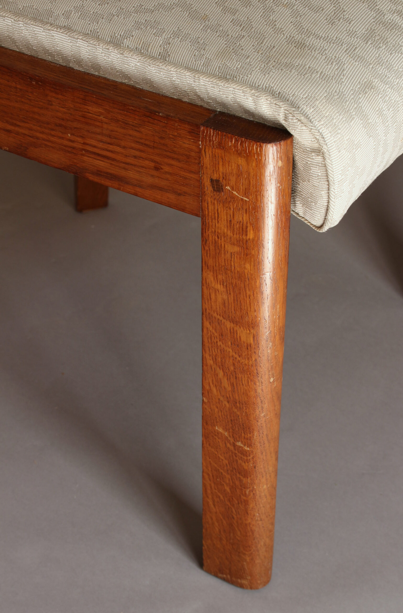Set of Four Fine French Art Deco Oak Chairs by Charles Dudouyt - Image 11