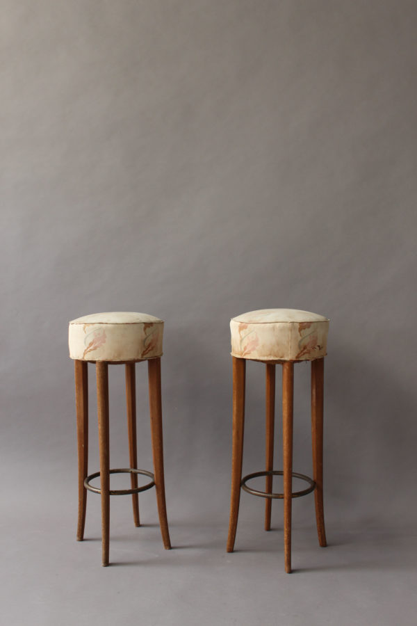 Pair of Fine French Art Deco Bar Stools - Image 7