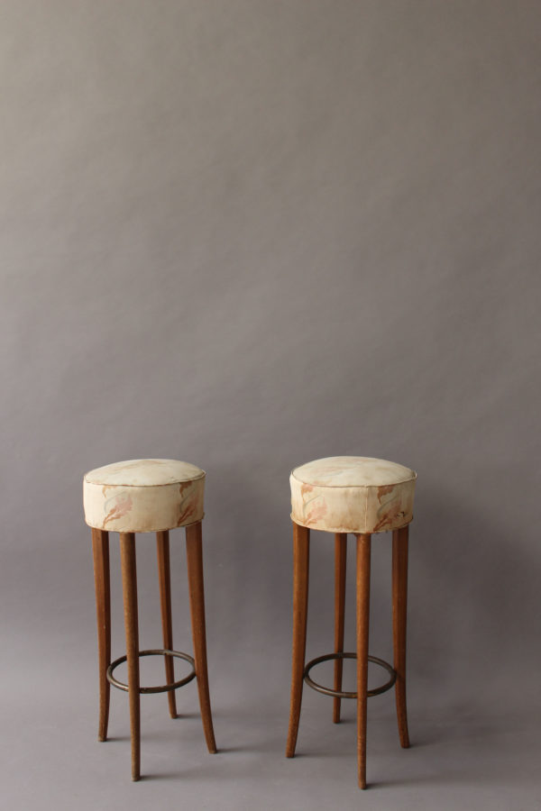 Pair of Fine French Art Deco Bar Stools - Image 8