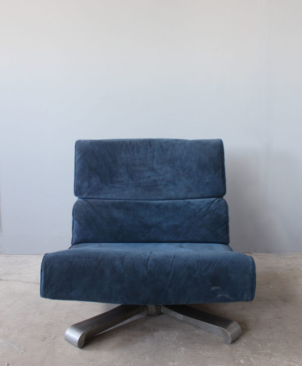 4 French 1970's Swivel Lounge Chairs by Tito Agnolli & Steiner - Image 3