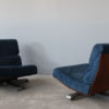 4 French 1970's Swivel Lounge Chairs by Tito Agnolli & Steiner