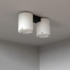 A Fine French 1950's Double Cylinder Flush Mount by Perzel