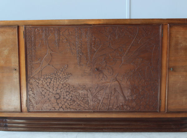 Fine French Art Deco Sideboard with Two Carved Center Doors by Maison Guerin - Image 6