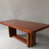 A Fine French Art Deco Modernist Mahogany Dining Table