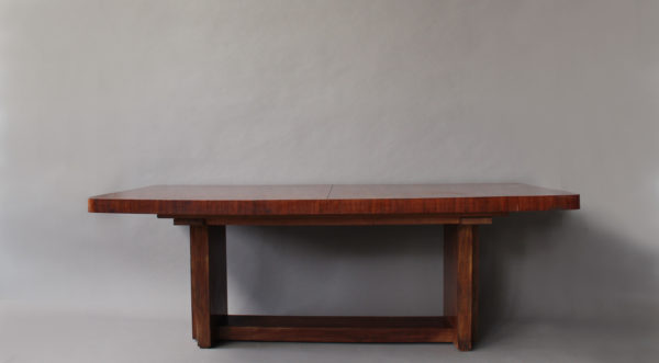 A Fine French Art Deco Modernist Mahogany Dining Table - Image 2