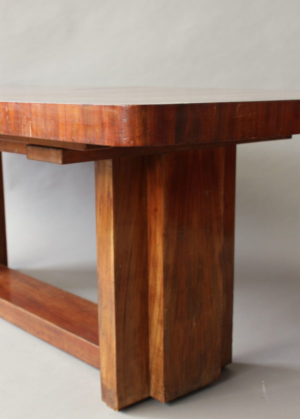 A Fine French Art Deco Modernist Mahogany Dining Table - Image 8