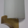 Fine French Art Deco Frosted Glass and Bronze Sconce by Perzel