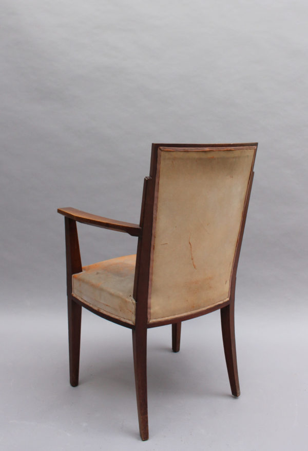 A Fine French Art Deco Mahogany Armchair by Dominique - Image 4