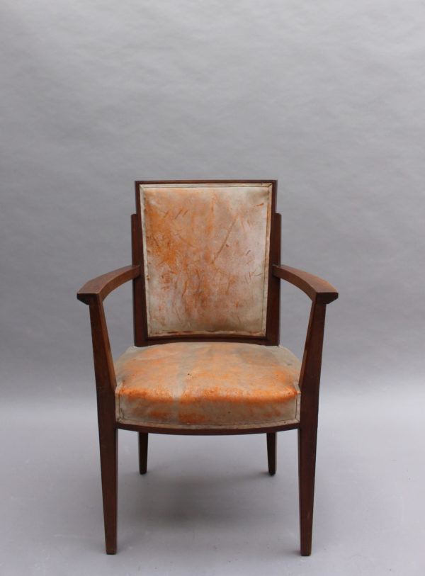 A Fine French Art Deco Mahogany Armchair by Dominique - Image 11