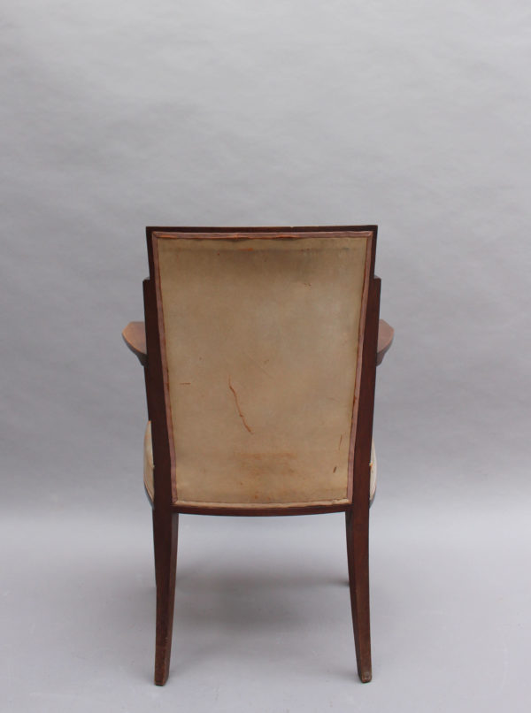 A Fine French Art Deco Mahogany Armchair by Dominique - Image 5