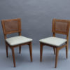Set of Six French 1950s Dining Oak Chairs by Maison Roset