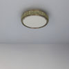 Fine French Art Deco Round Glass and Chrome Flush Mount by Perzel