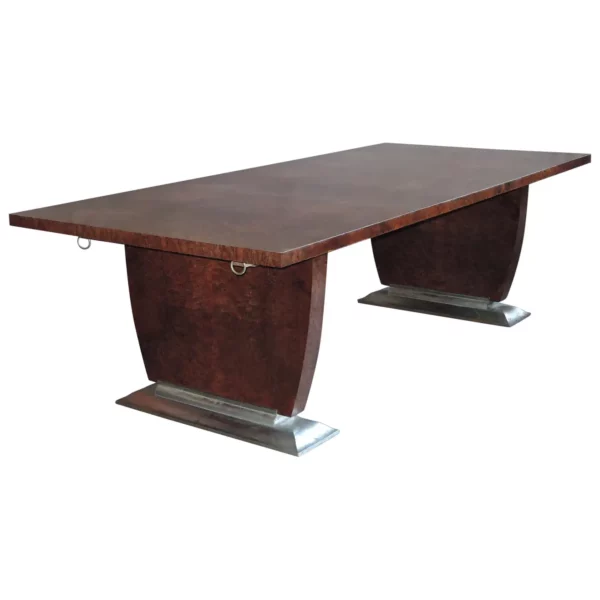 French Art Deco Dining Table by Jules Leleu, matching Buffet Available