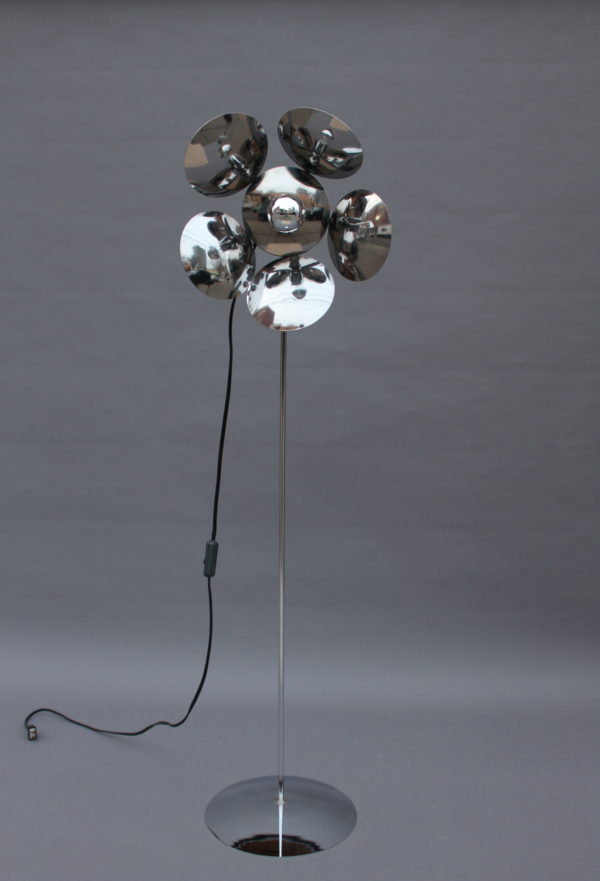 Fine French 1970s Adjustable Chrome Floor Lamp - Image 12