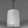 A Fine French Art Deco Glass and Bronze Small Chandelier by Perzel