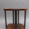 A Fine French Art Deco Wrought Iron and Walnut Gueridon