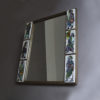 A Fine French 1960s Metal and Ceramic Framed Mirror by Scaillon
