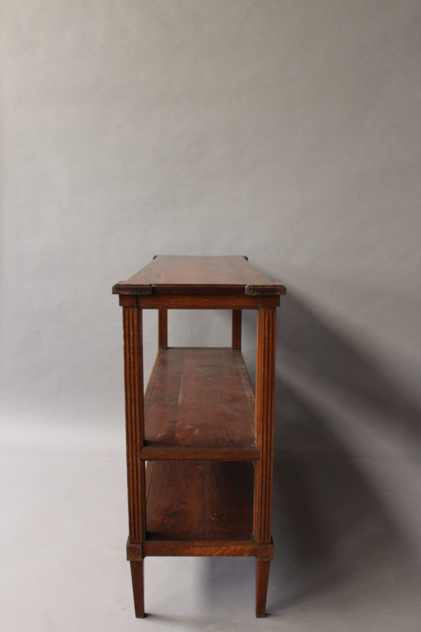 Fine French 19th Century Three-Tiered Oak Console in a Louis XVI Style - Image 5