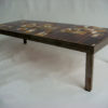 A Fine French 1960's Metal Base and Ceramic Top Coffee Table by Roger Capron