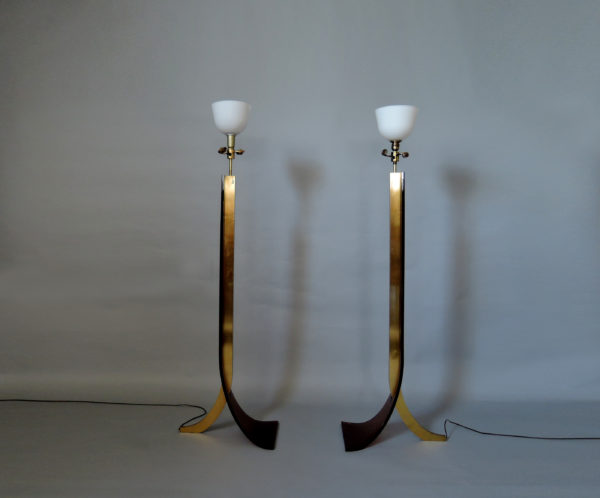 2 Fine French 1970s Metal and Plexiglas Floor Lamps Attributed to Philippe Jean - Image 10