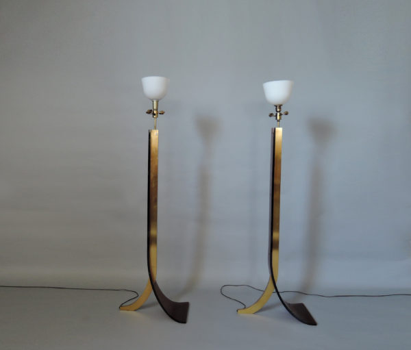 2 Fine French 1970s Metal and Plexiglas Floor Lamps Attributed to Philippe Jean - Image 11