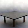 A Fine French 1950's  Slate and Oak Coffee Table