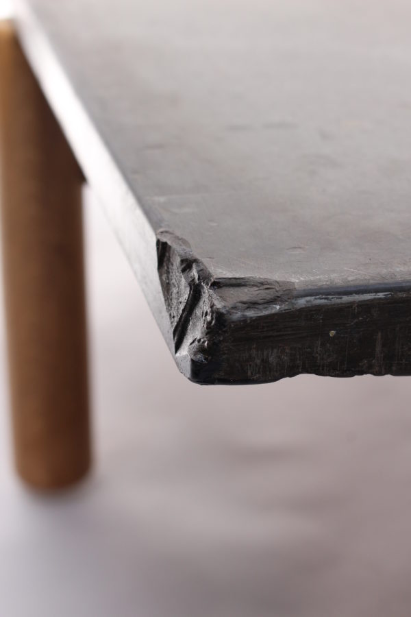 A Fine French 1950's  Slate and Oak Coffee Table - Image 11