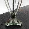 French Midcentury Metal and Glass Table Lamp by Sabino