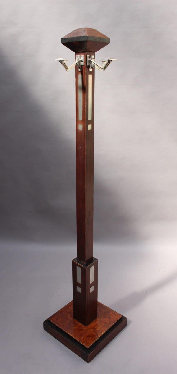 A Fine 1900's Mahogany, Marquetry and Metal Coat Rack - Image 3