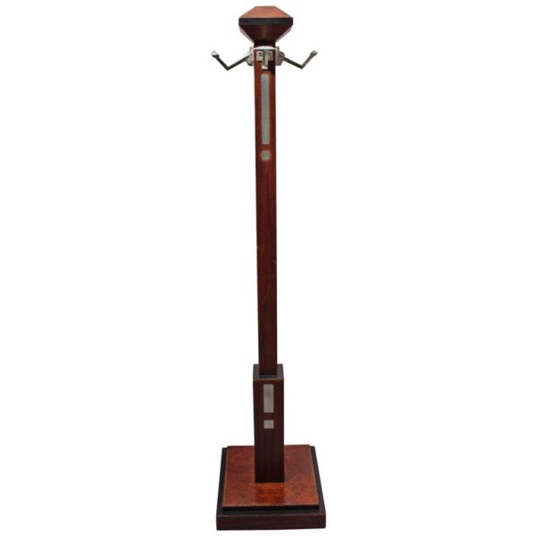 A Fine 1900's Mahogany, Marquetry and Metal Coat Rack