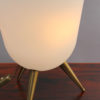 French Midcentury Glass and Bronze Table Lamp by Perzel