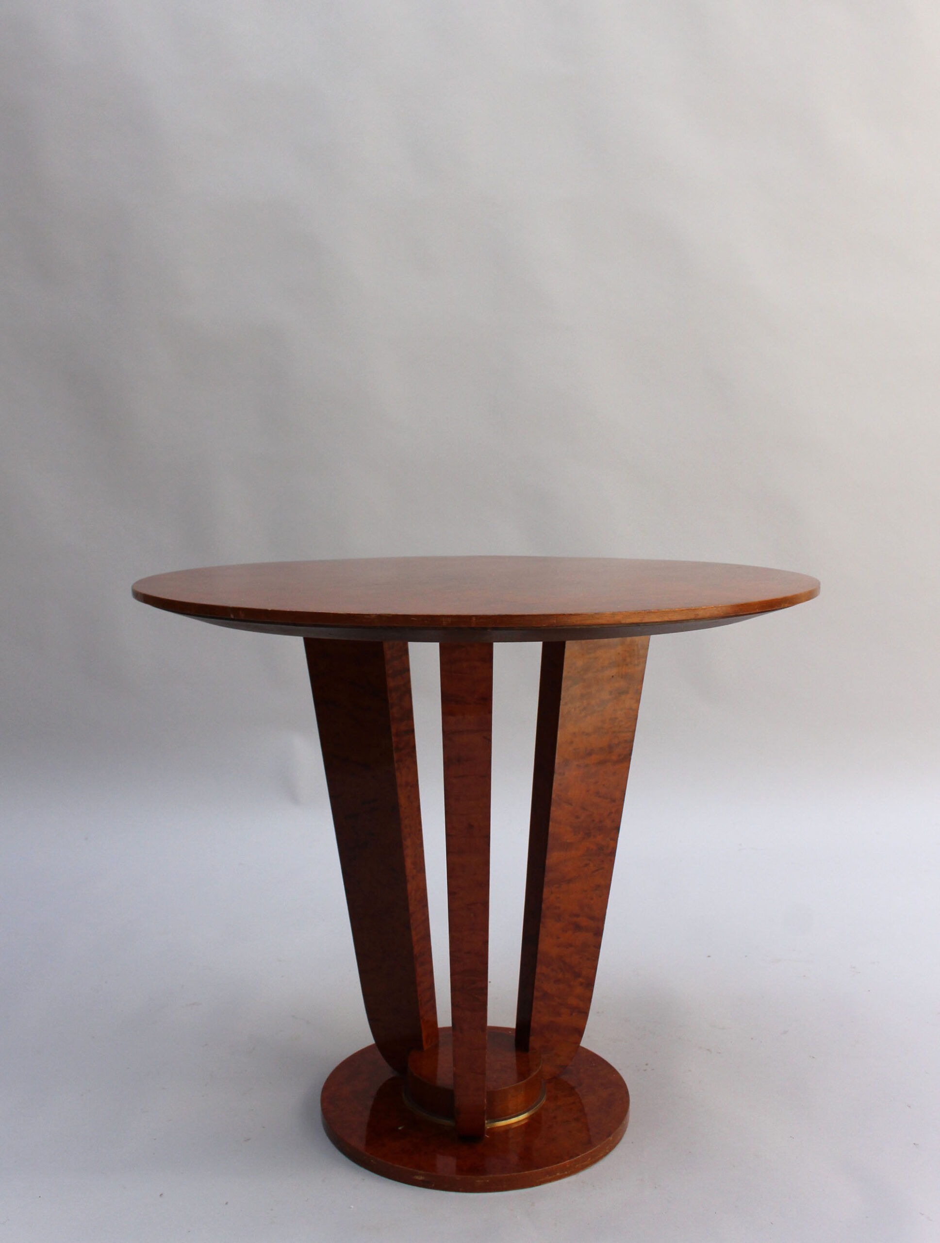 A Fine French Art Deco Burl Elm Gueridon - Image 3