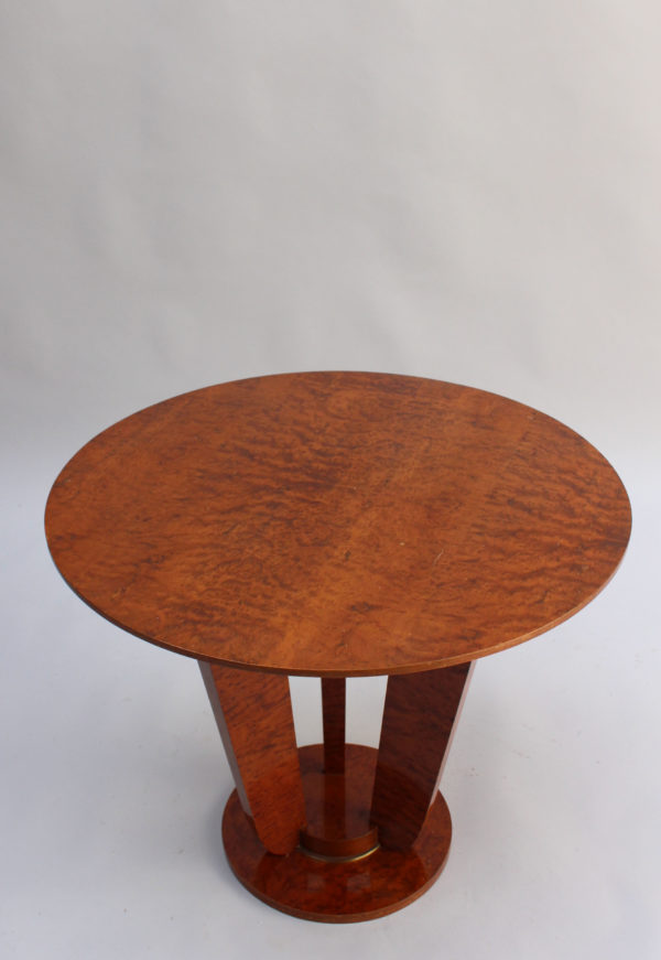 A Fine French Art Deco Burl Elm Gueridon - Image 8