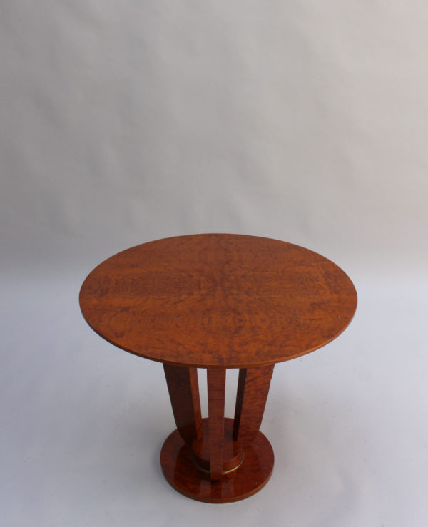 A Fine French Art Deco Burl Elm Gueridon - Image 9