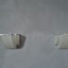 Pair of Fine French Art Deco Frosted Glass and Chrome Sconces by Perzel