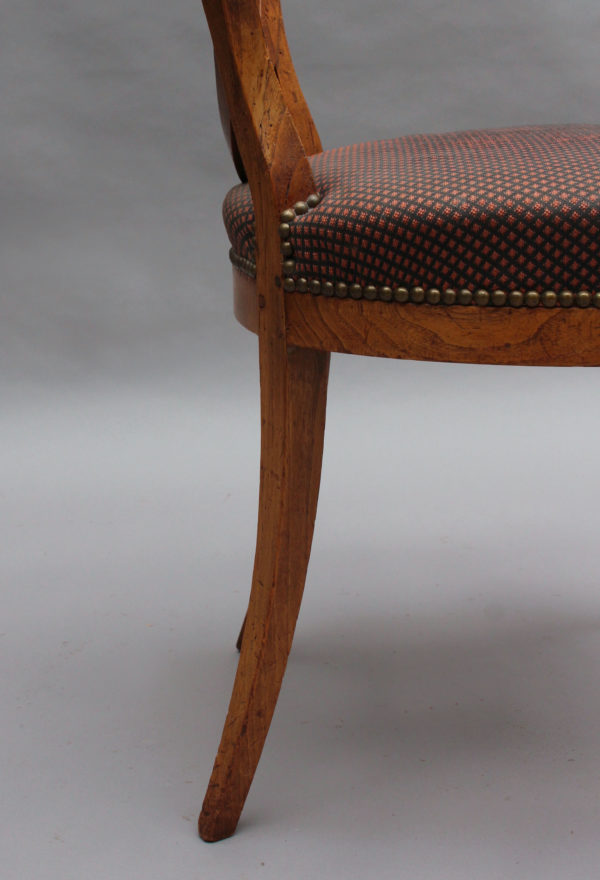 Set of Six French 1940s Neoclassical Dining Chairs - Image 9