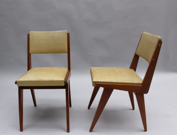 Set of Six French 1950s Dining Chairs - Image 10