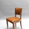 Set of 14 French Art Deco Cerused Oak Dining Chairs